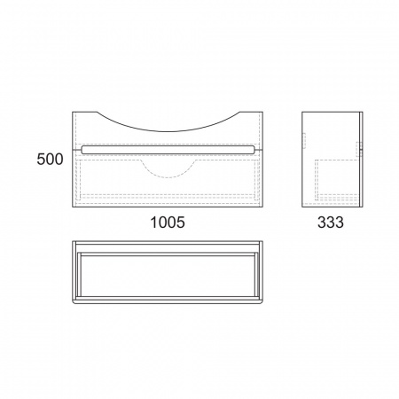 Тумба под раковину OWL 1975 Lagerta 105 OW08.04.00 фото