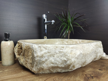 Накладная раковина из оникса Indo Erozy Бавиан EO-00050 фото
