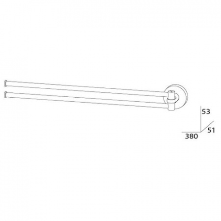 Держатель полотенец поворотный двойной Artwelle Harmonia HAR 023 37 см фото