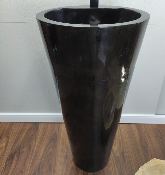 Раковина напольная из мрамора Black MN-01363 (45*45*90) фото