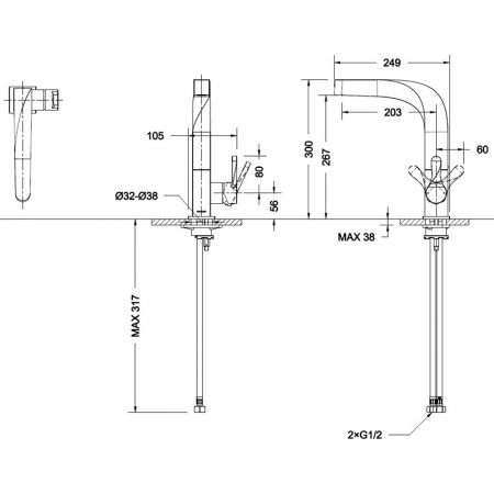Смеситель для кухни Bravat Wave F774108C фото