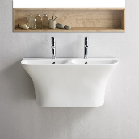 Раковина-моноблок подвесная CeramaLux G-760 фото