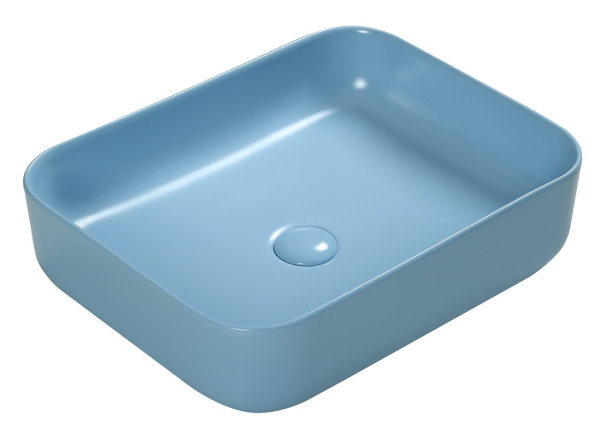 Накладная раковина SantiLine SL-1051BL 50x41 голубая матовая фото