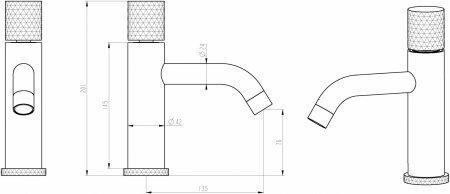Смеситель для раковины Boheme Stick 121-WG.2 фото