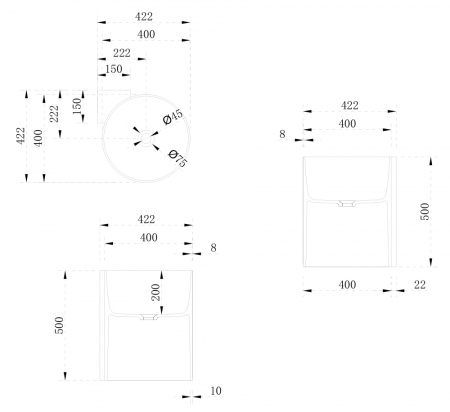 Раковина подвесная моноблок Abber Stein AS2625 угловая, белая матовая фото