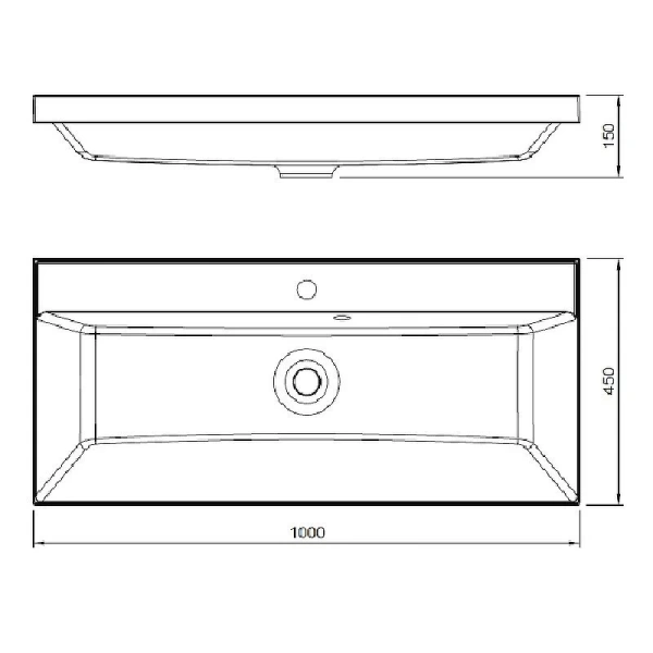 Раковина Aquame Астория 1017001000001 100 см фото