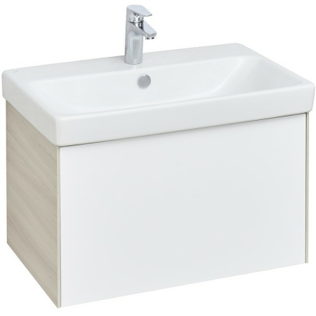 Тумба с раковиной Акватон Асти 70 1A263001AXD70 белый глянцевый / ясень шимо фото