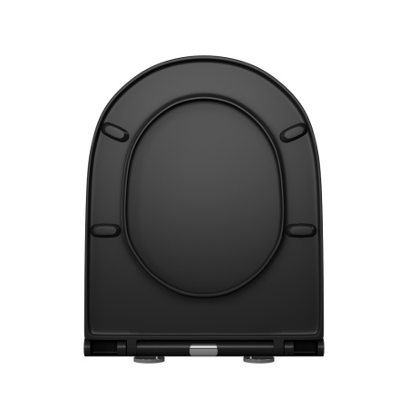 Подвесной унитаз без ободка D&K Matrix DT1396025 черный матовый фото