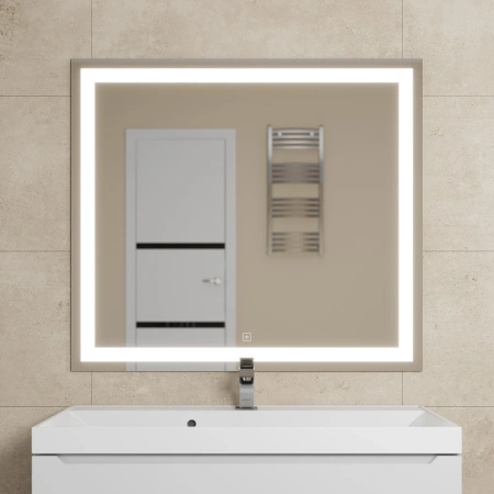 Зеркало с подсветкой и обогревом Uperwood Tanos 291020223 90x80 фото