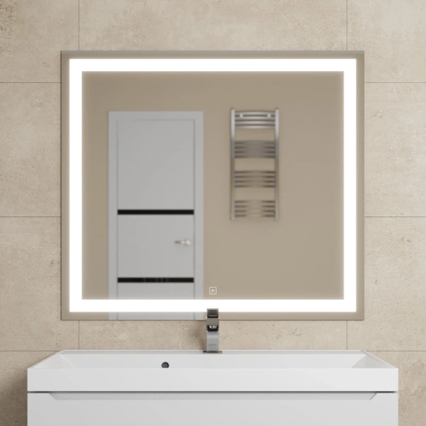 Зеркало с подсветкой и обогревом Uperwood Tanos 291020223 90x80 фото