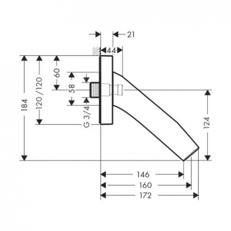 Излив на ванну Axor Starck Organic 12417000 фото
