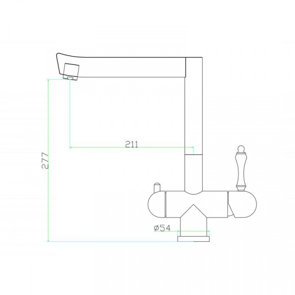 Смеситель для кухни кухни с фильтром для воды Zorg Inox Lora SZR-1017-7B фото