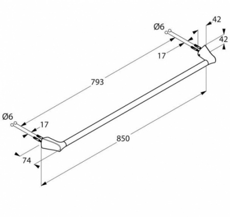 Полотенцедержатель Kludi Ambienta 5397905 85 см фото