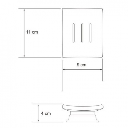 Мыльница настольная WasserKRAFT Amper K-5429BLACK фото