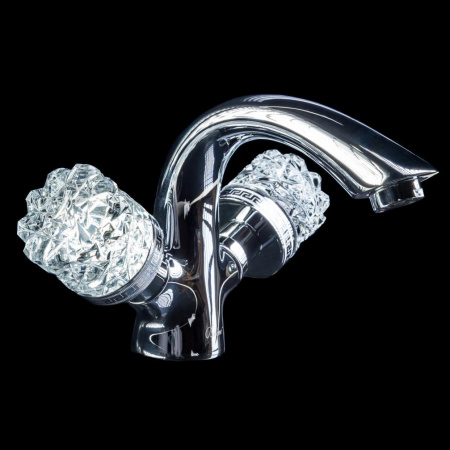 Смеситель для раковины двухвентильный Boheme Crystal 271-CRST фото