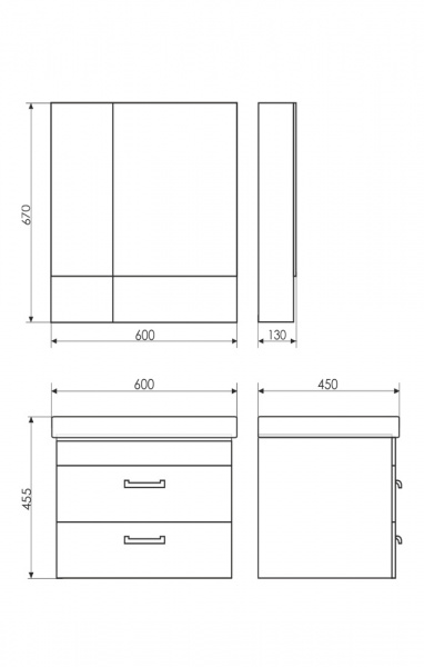 Зеркало-шкаф Comforty Ницца-60 сосна лоредо фото