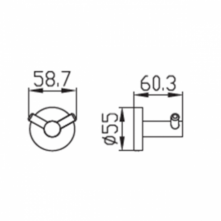 Крючок для ванной двойной Kaiser Bronze KH-4102 фото