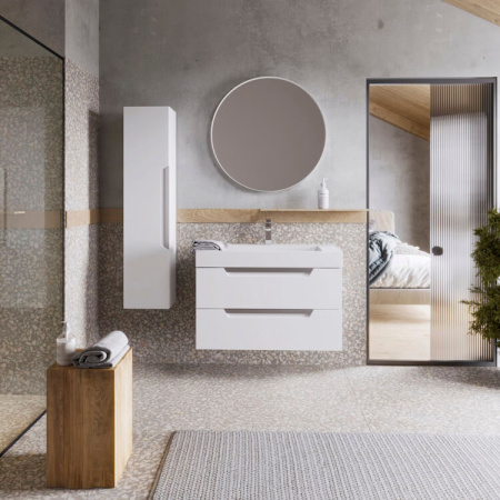 Тумба с раковиной Aqwella 5 Stars Cube CUB0109W 90 см белая фото