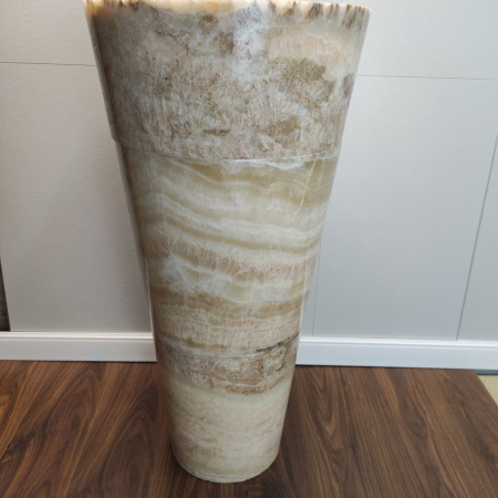 Раковина напольная из оникса Yellow ON-01343 (45*45*90) фото