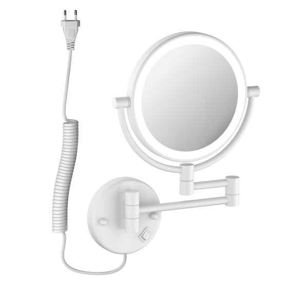 Зеркало с подсветкой и 5 кратным увеличением Timo Saona 13376/16 Белый матовый фото