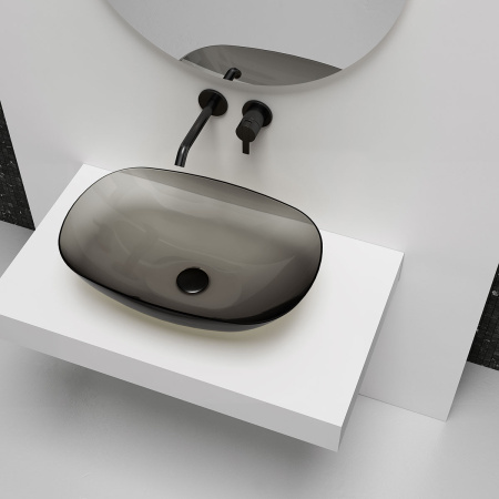 Накладная раковина Vincea VBS-6T12B 54x36 черная фото