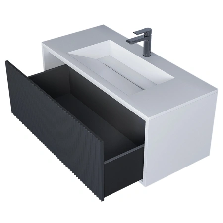 Тумба под раковину Uperwood Next 100 3930205158 белая/графит фото