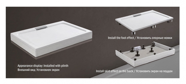 Поддон для душа Weltwasser Stone BL WW TRS 100 STONE-BL 100x100 фото