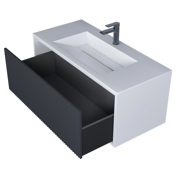 Тумба под раковину Uperwood Next 100 3930205158 белая/графит фото