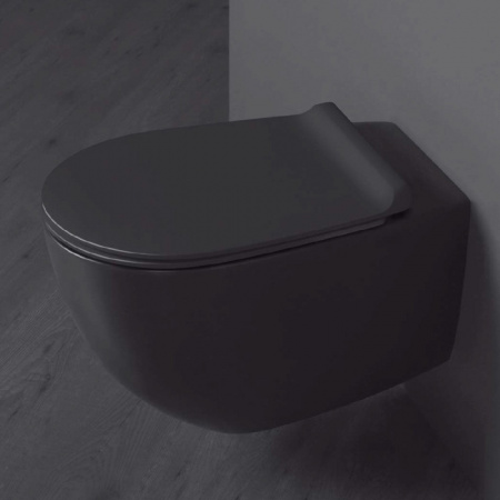 Унитаз подвесной Simas Vignoni VI18nero matt черный матовый фото