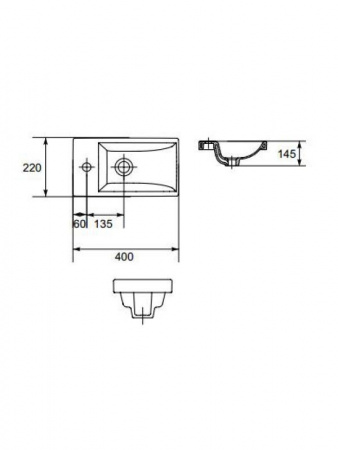 Раковина Alvaro Banos Cersanit Como 40 S-UM-COM40/1-w фото