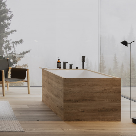 Смеситель на борт ванны Omnires Parma PM7432BL черный фото