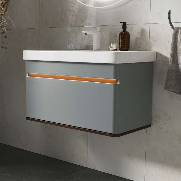 Тумба под раковину с подсветкой EQUIL Elegante 80 tpELGNT80.1Y мэйджик/дуб голиано фото