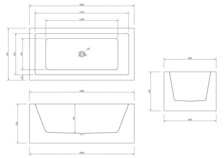Ванна акриловая Abber AB9406-1.6 160x80 фото