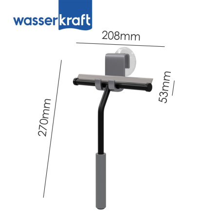 Скребок для душевой кабины WasserKRAFT K-211BLACK фото