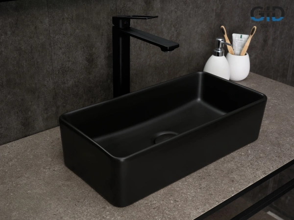 Накладная раковина GID Bm1104 53359 46x23 черная матовая фото