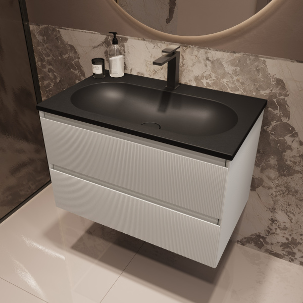 Тумба под раковину Vincea Welle 80 VMC-2WL800MW M.White Soft-touch фото