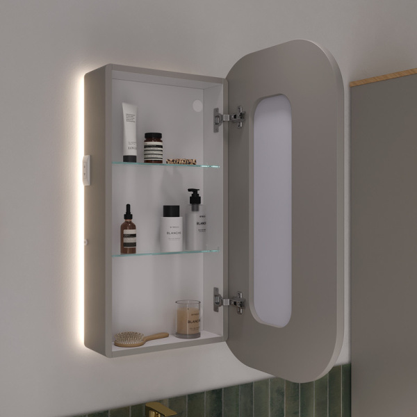 Зеркальный шкаф с подсветкой EQUIL Desert 45 szDSRT.LED45.R/L-25 амарок  фото