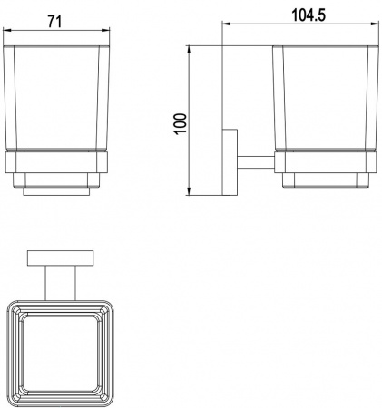 Стакан для зубных щеток Timo Selene 17033/17 золото матовое фото