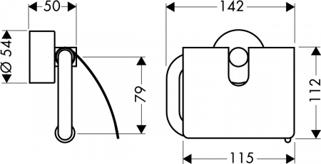 Держатель туалетной бумаги Axor Uno² 41538000 фото