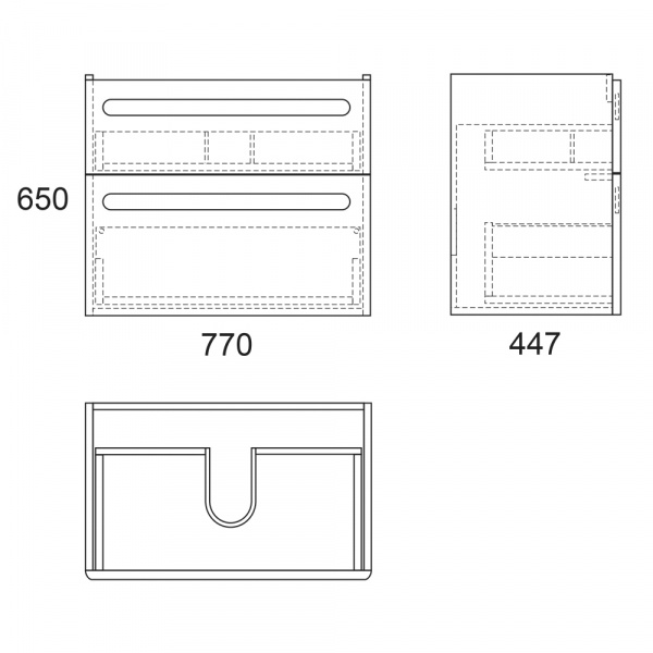 Тумба под раковину OWL 1975 Otalia 80 OW04.06.00 фото