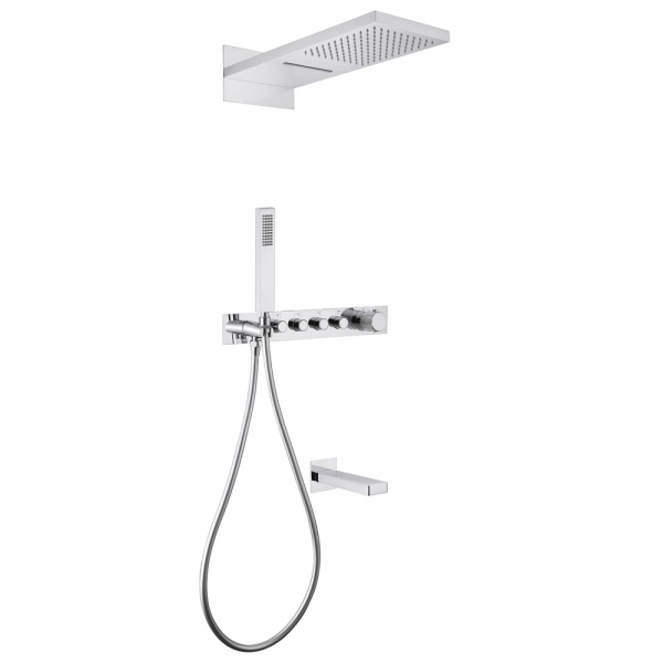 Душевая система скрытого монтажа Abber Rund AF8753 хром фото