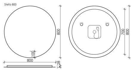 Зеркало с подсветкой Sancos Sfera SF800 80x80 фото