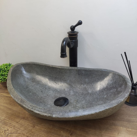 Накладная раковина из речного камня RS01144 (57*33*15) A2 фото