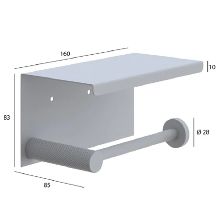 Держатель для туалетной бумаги с полочкой Boheme Uno 10971-B черный фото