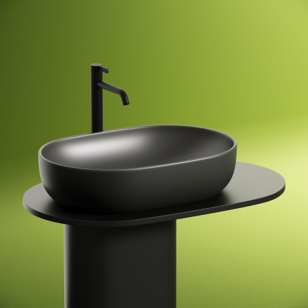 Накладная раковина Ceramica Nova Element CN6047MDH 60x41,5 темный антрацит матовый фото