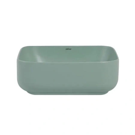 Накладная раковина Abber Rechteck AC2211MCG 38x38 зеленая матовая фото