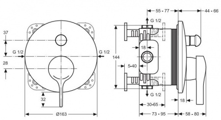 Смеситель для ванны и душа Ideal Standard Melange A4720AA фото