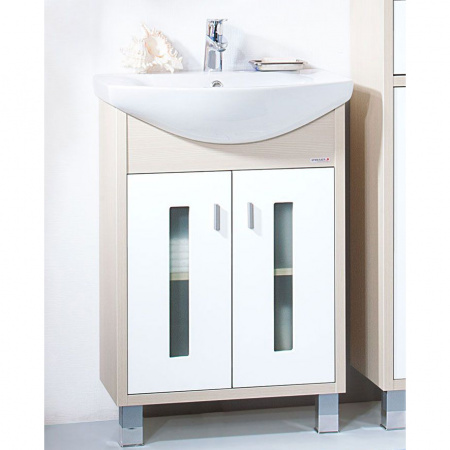 Тумба с раковиной Бриклаер Бали 60 светлая лиственница фото