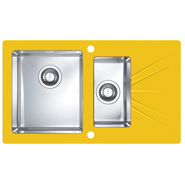 Мойка для кухни Alveus Karat 20 желтый чаша справа фото