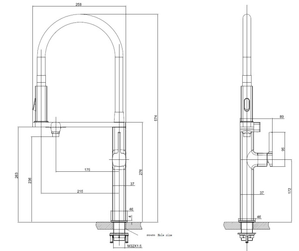 Смеситель для кухни с подключением к фильтру Vincea VKF-119GM вороненая сталь фото